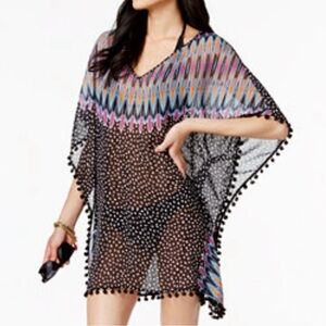 Bar III Magic Touch Printed Tunic Cover-Up- L19